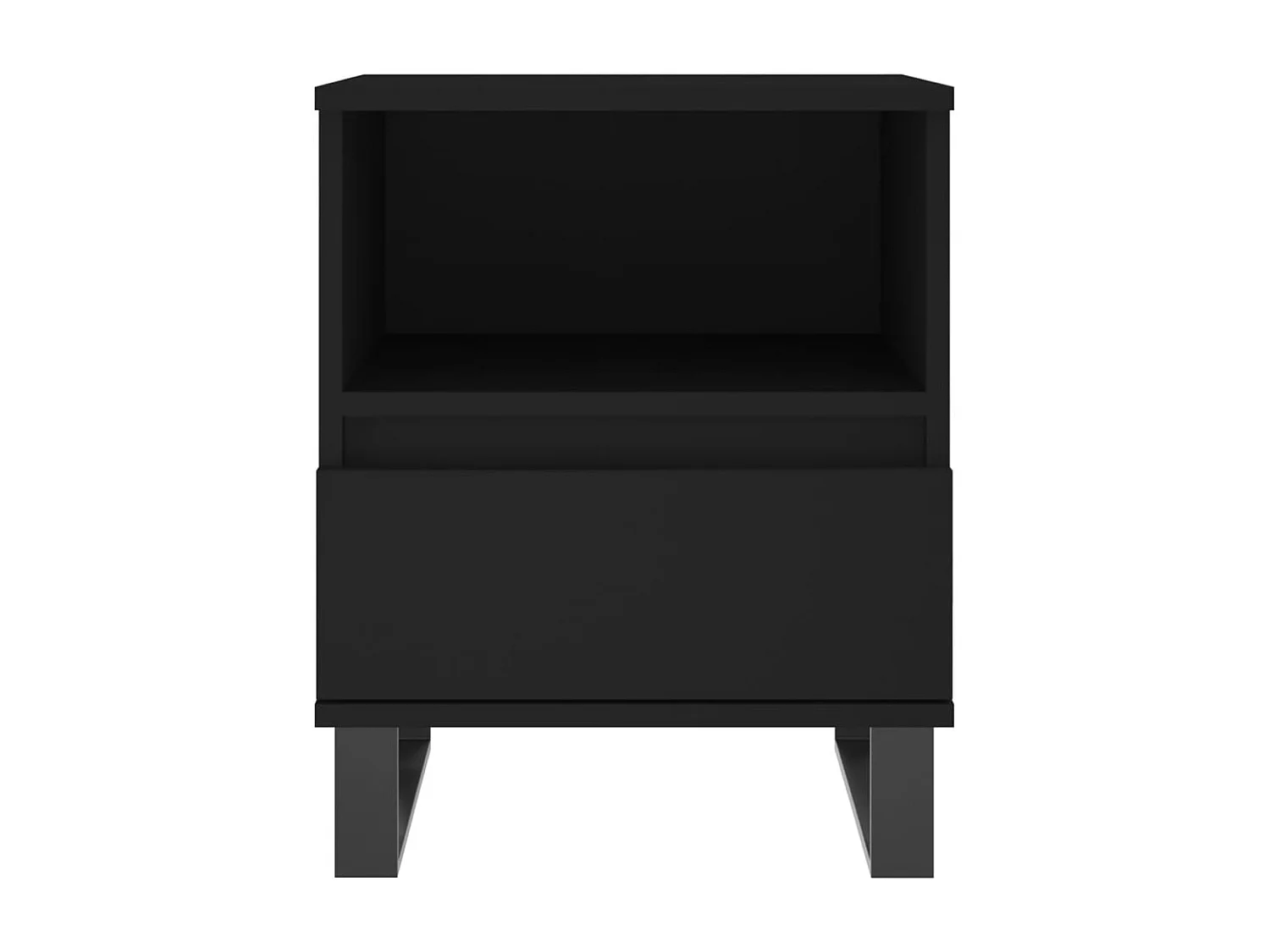 vidaXL Mesitas de noche 2 uds madera de ingeniería negro 40x35x50 cm