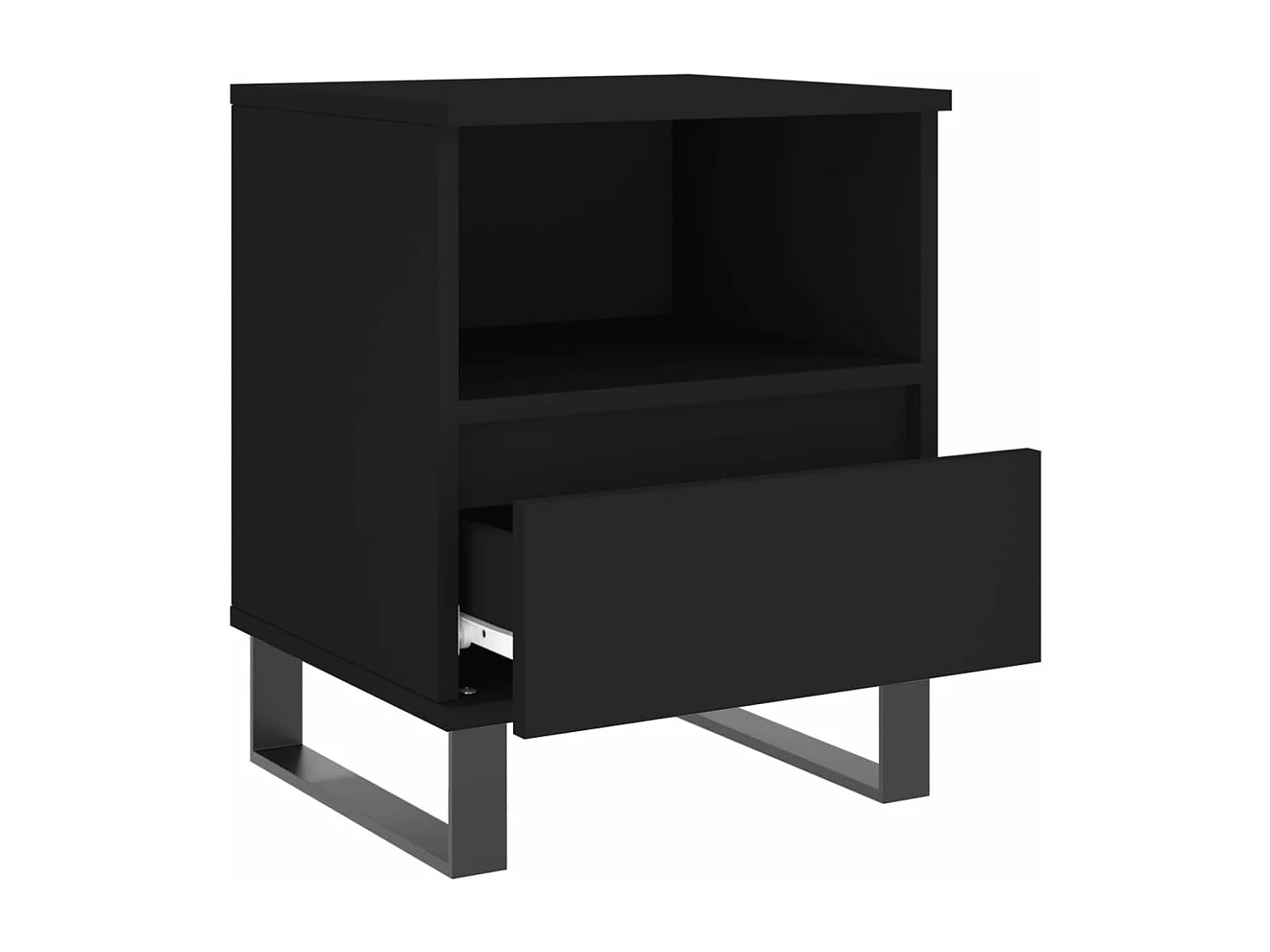 vidaXL Mesitas de noche 2 uds madera de ingeniería negro 40x35x50 cm