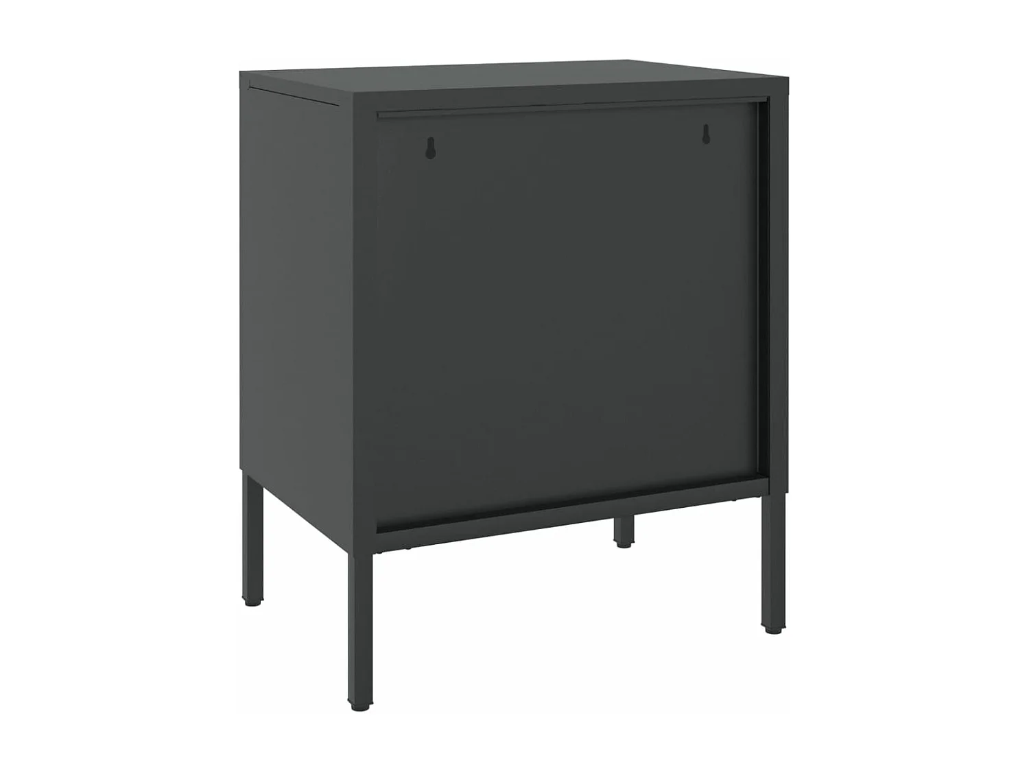 Tables de chevet 2 pcs noir 50x35x60 verre et acier