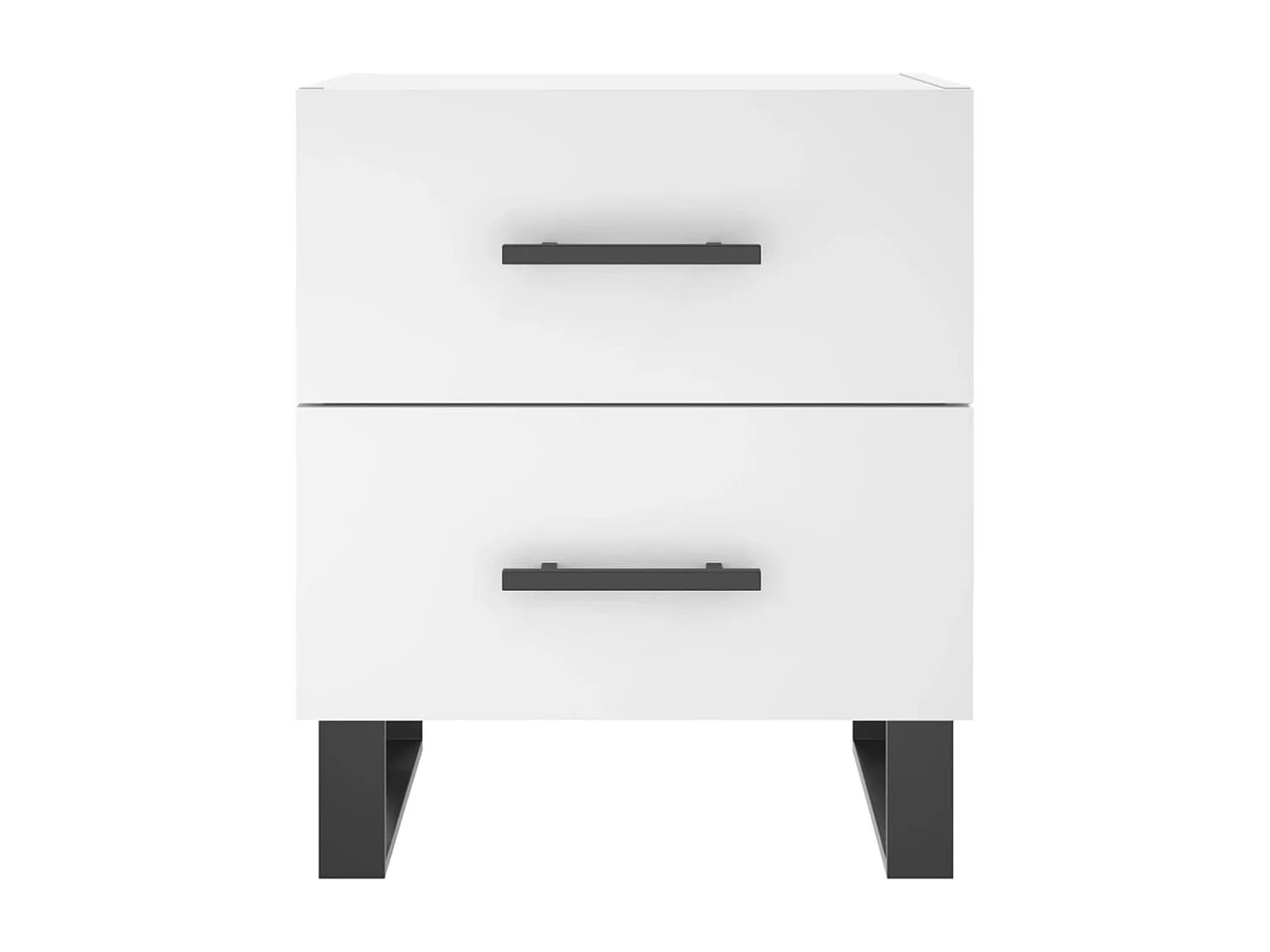 Tables de chevet 2 pcs blanc 40x35x47,5 bois d’ingénierie