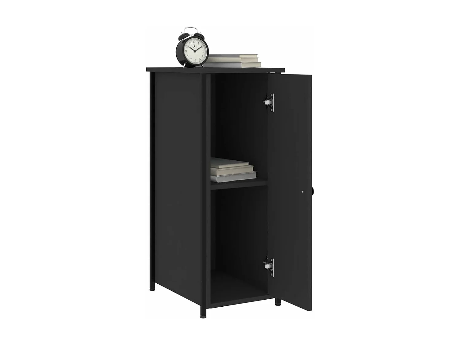 Tables de chevet 2 pcs noir 32x42x80 bois d’ingénierie