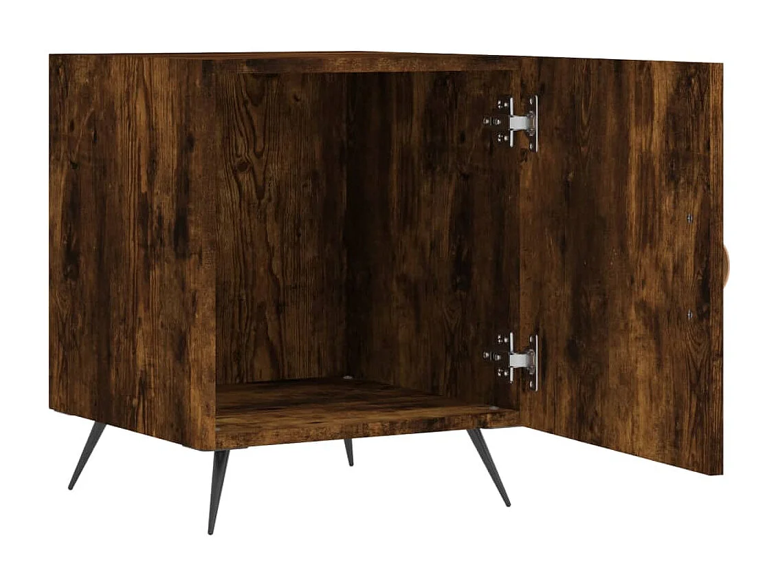 Tables de chevet 2 pcs chêne fumé 40x40x50 bois d'ingénierie