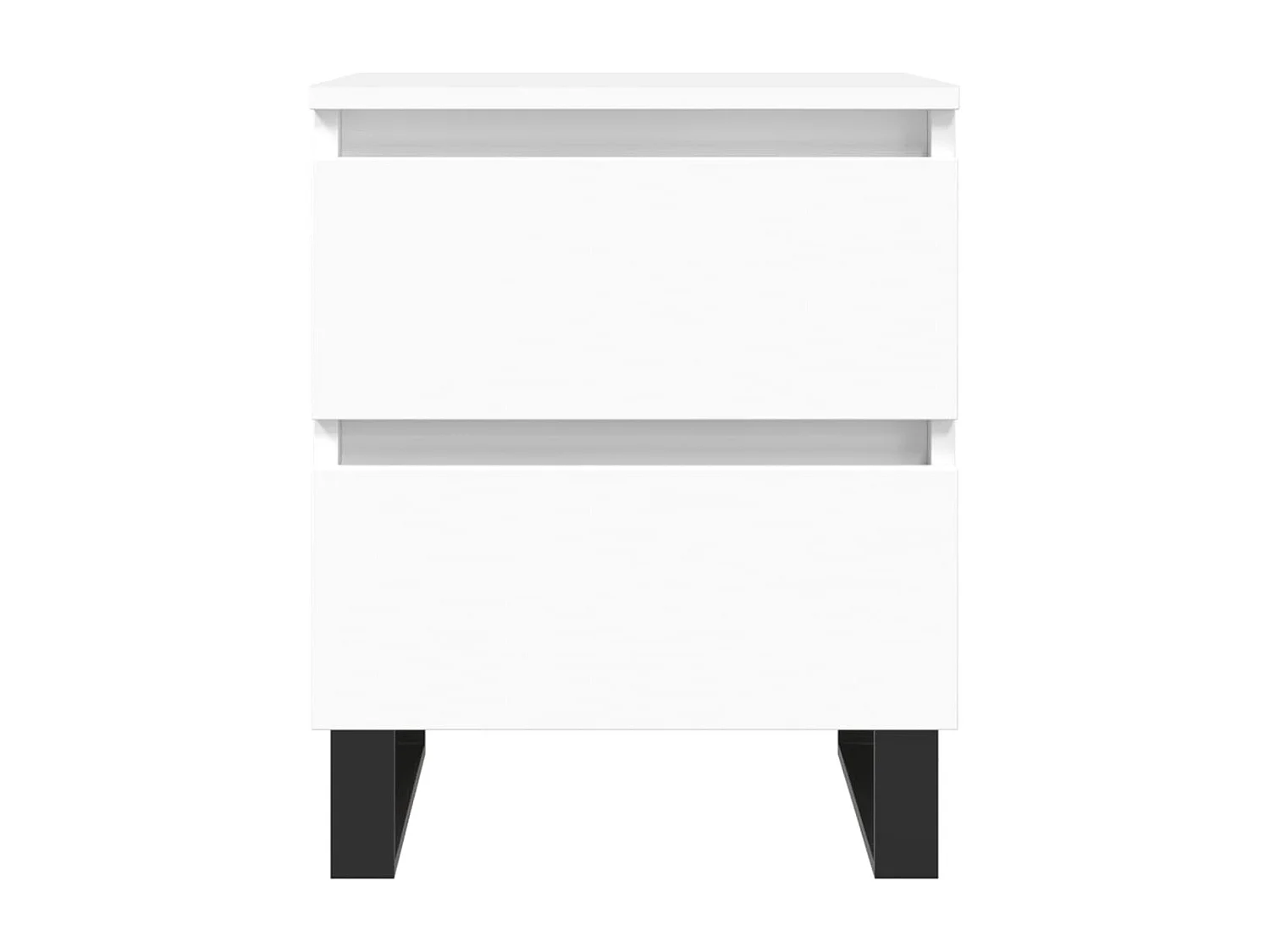 Tables de chevet 2 pcs blanc 40x35x50 bois d’ingénierie