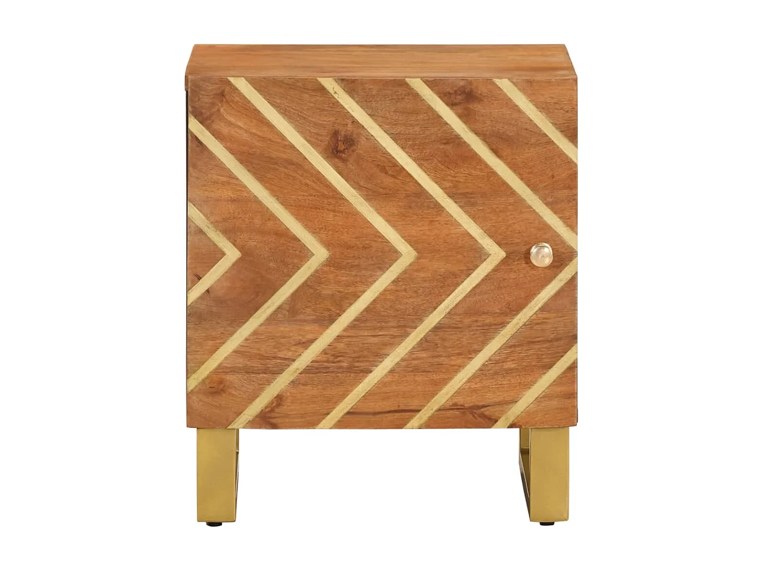 Tables de chevet 2 pcs marron et noir bois de manguier solide