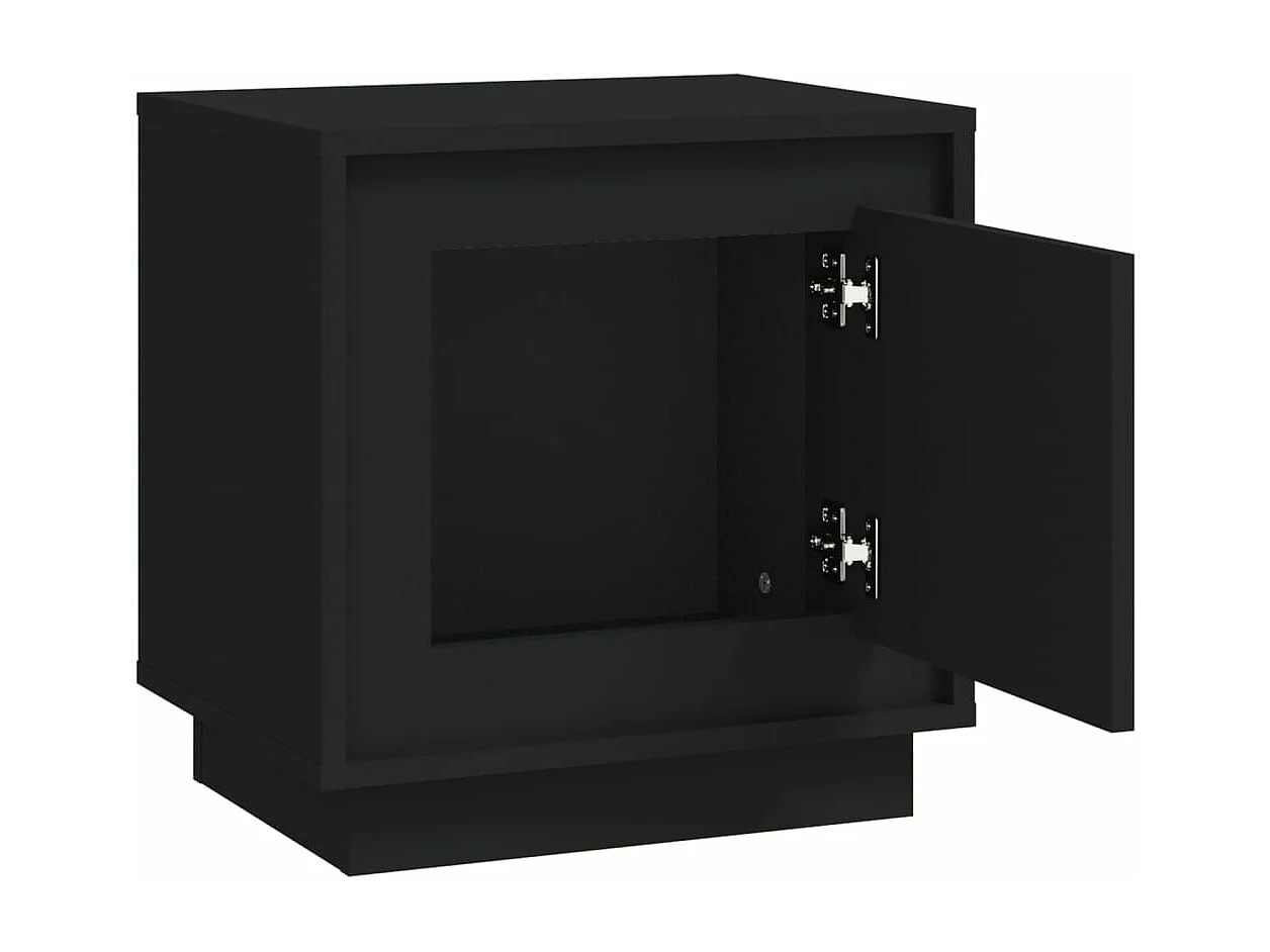 Tables de chevet 2 pcs noir 44x35x45 bois d'ingénierie