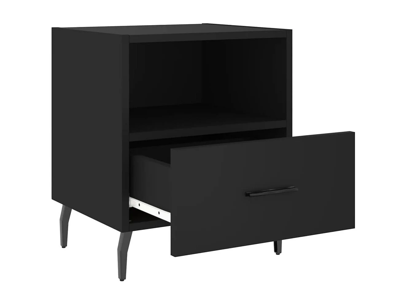 Tables de chevet 2 pcs noir 40x35x47,5 bois d’ingénierie