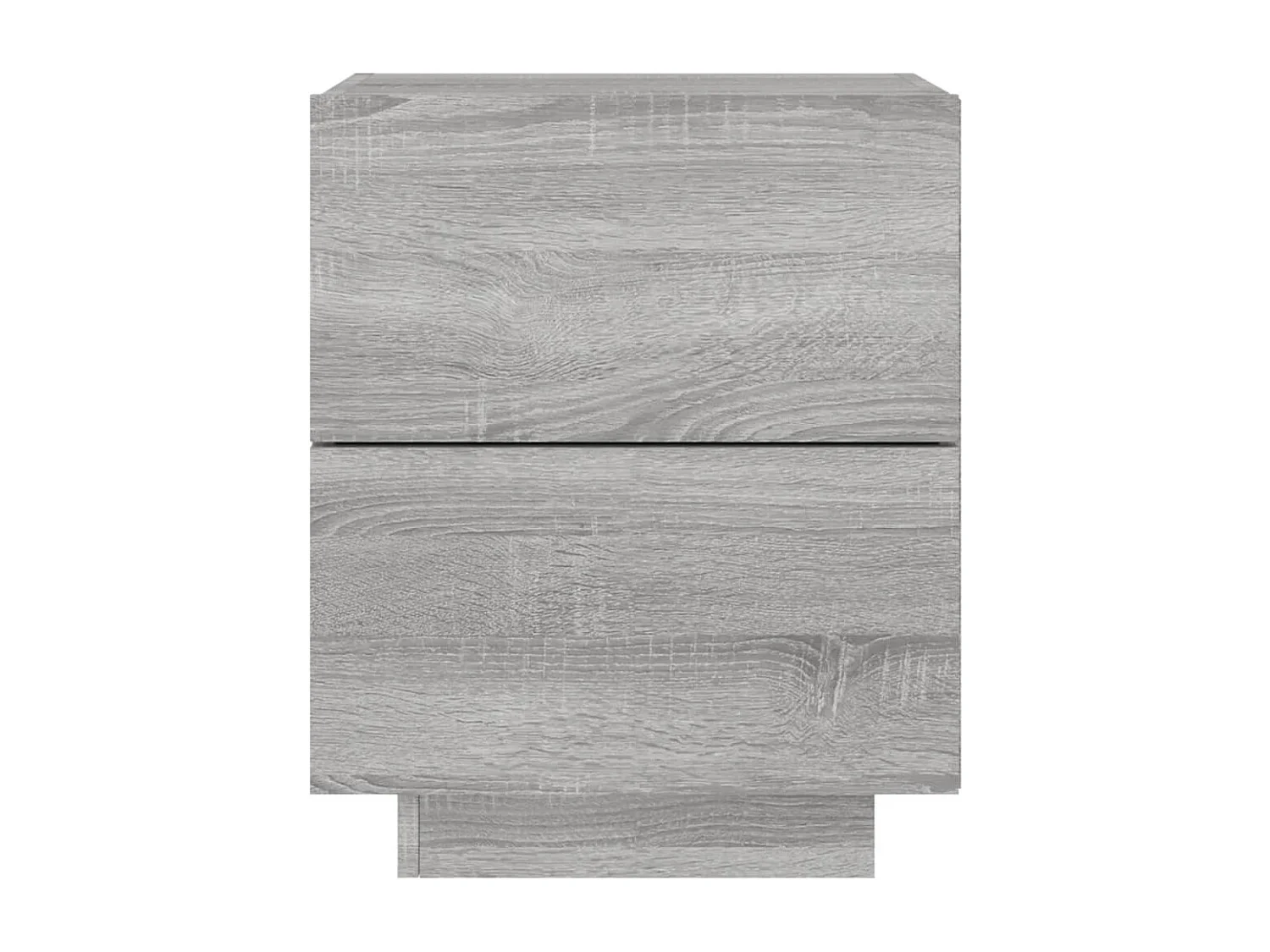 Armoire de chevet et lumières LED sonoma gris bois d'ingénierie