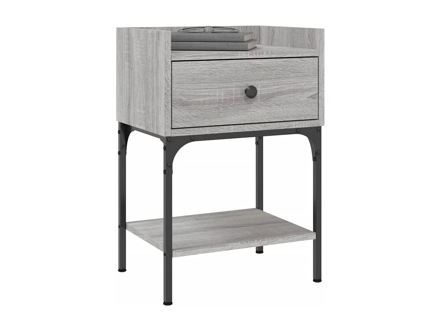 Table de chevet sonoma gris 40,5x31x60 bois d'ingénierie