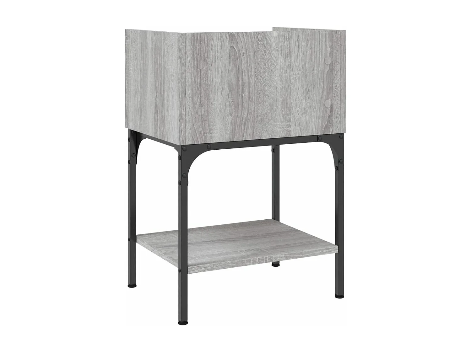 Table de chevet sonoma gris 40,5x31x60 bois d'ingénierie