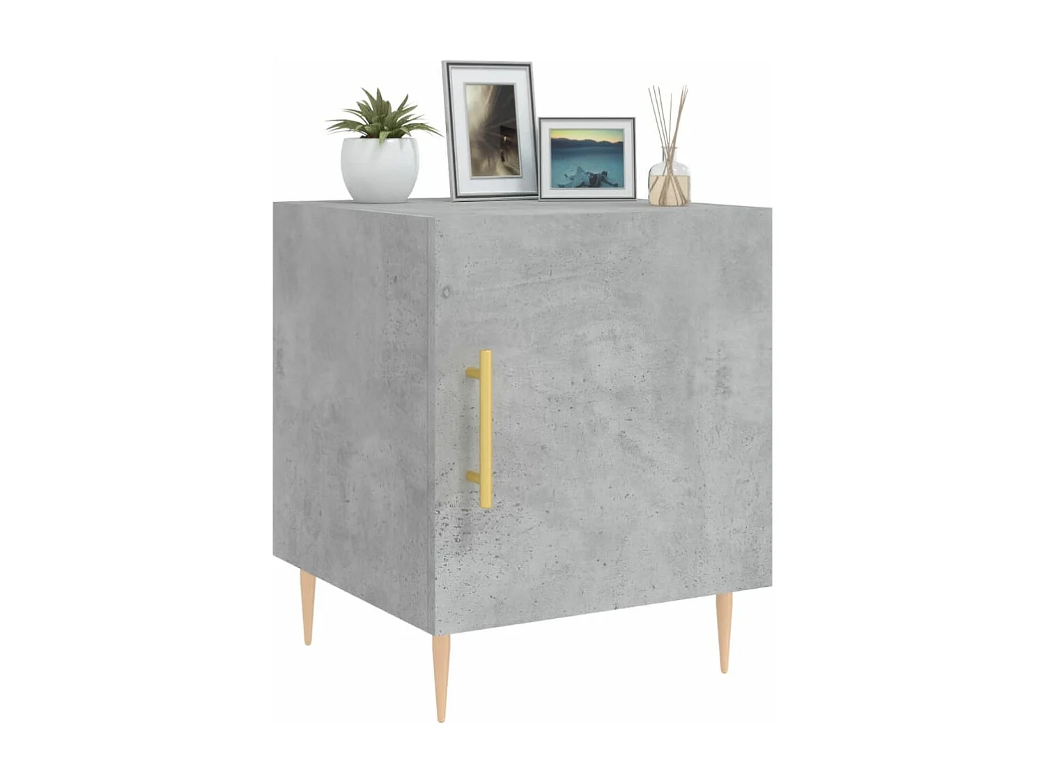 Tables de chevet 2 pcs gris béton 40x40x50 bois d’ingénierie