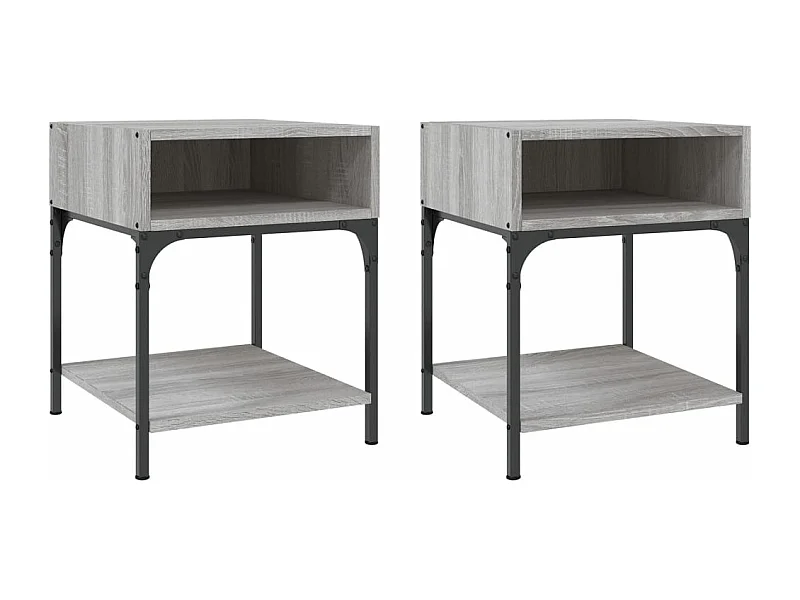 Tables de chevet 2 pcs sonoma gris 40x41x50 bois ingénierie