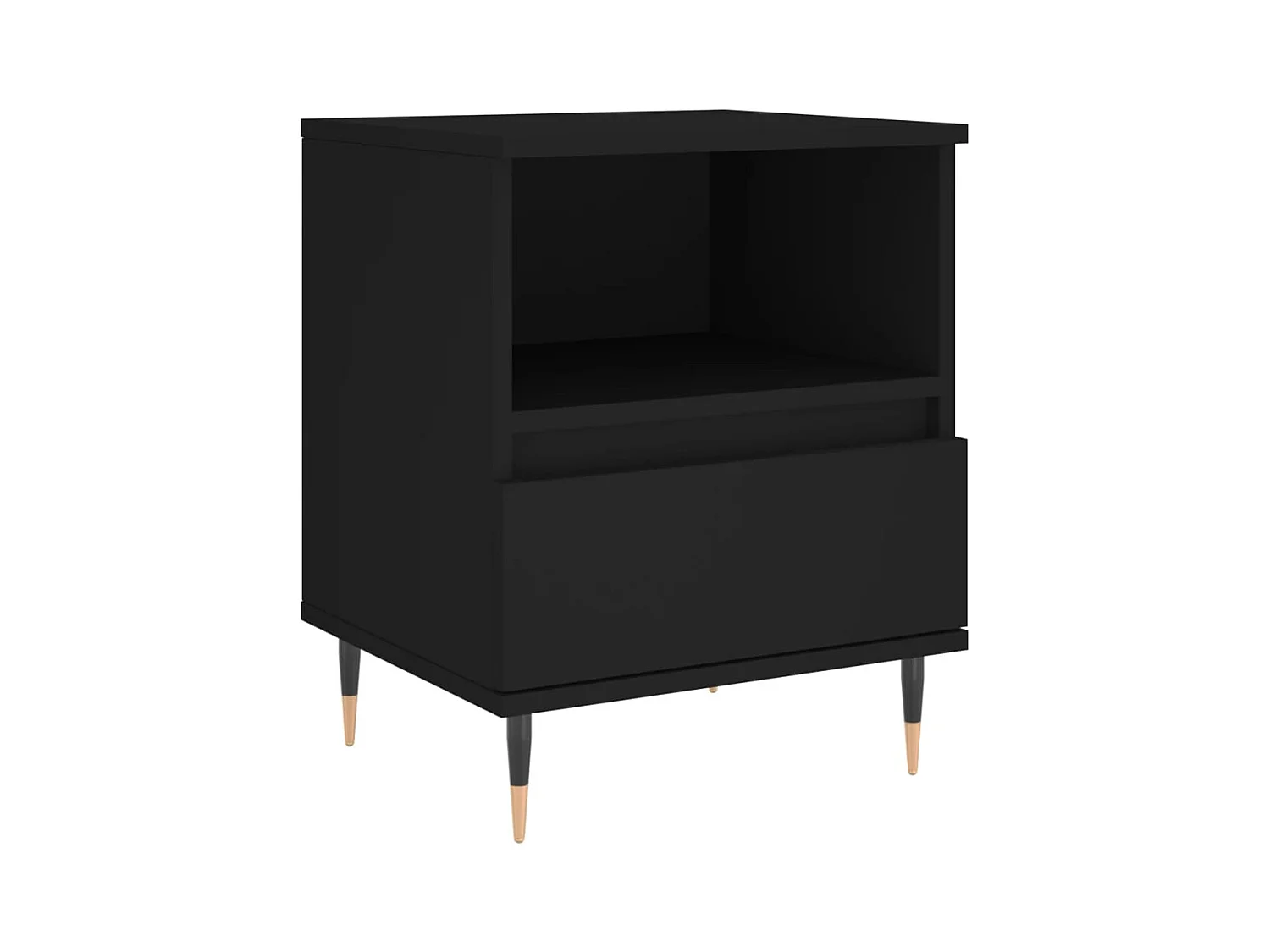 Table de chevet Noir 40x35x50 Bois d’ingénierie