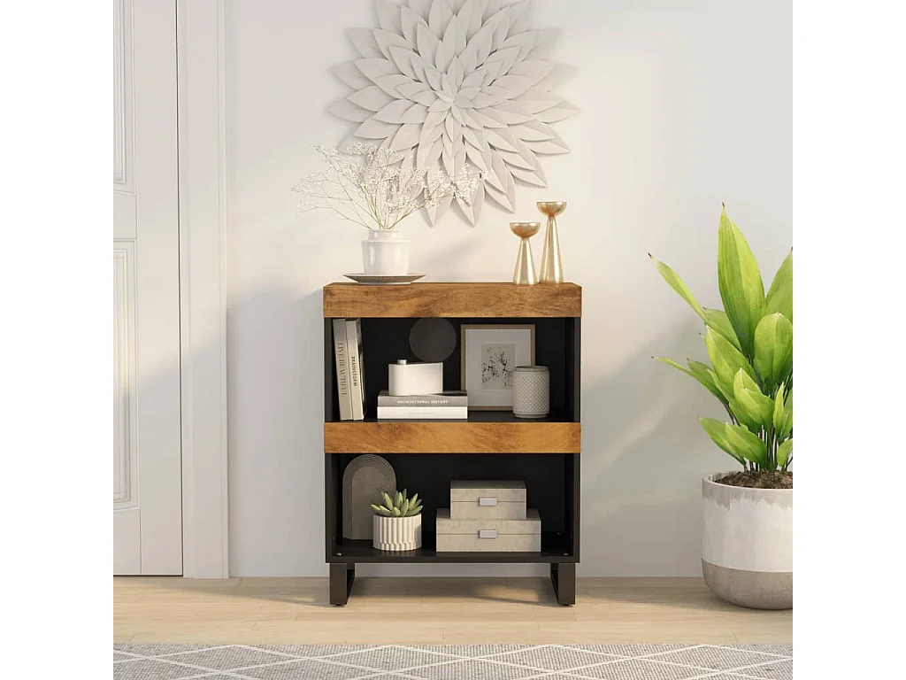 Armoire latérale 60x33x75 bois massif de manguier