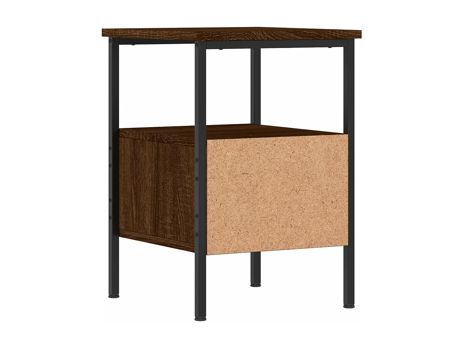 Table de chevet chêne marron 34x36x50 bois d'ingénierie