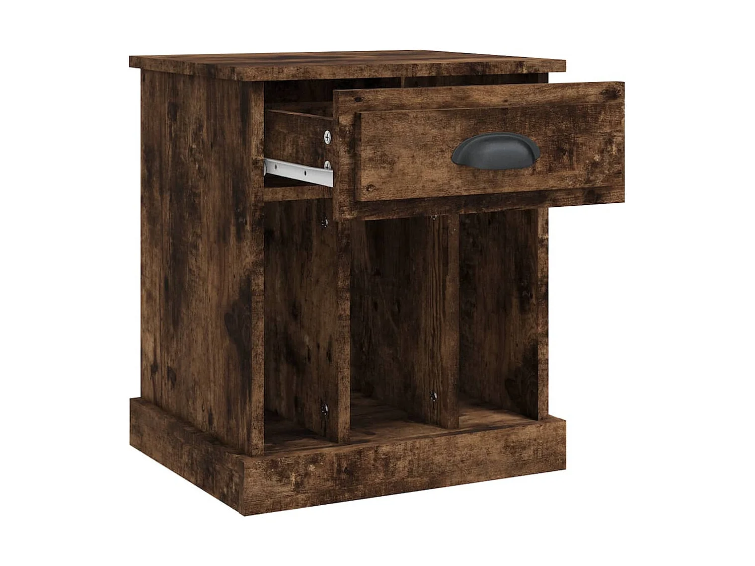 Table de chevet chêne fumé 43x36x50