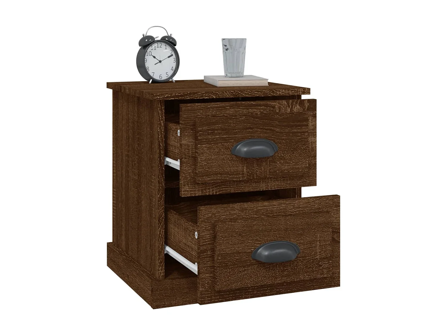 Tables de chevet 2pcs chêne marron 39x39x47,5 bois ingénierie