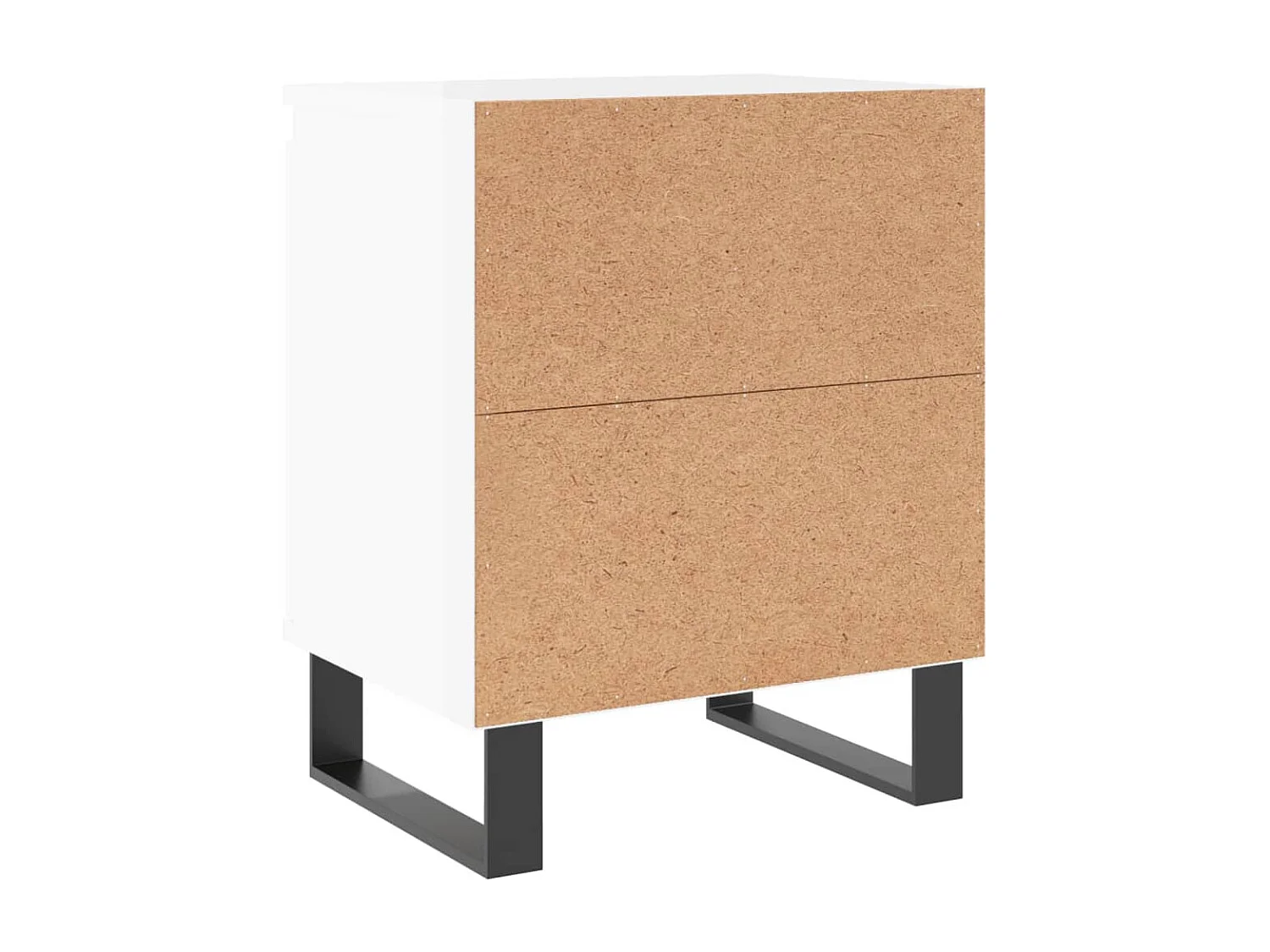 Tables de chevet 2pcs blanc brillant 40x30x50 bois ingénierie