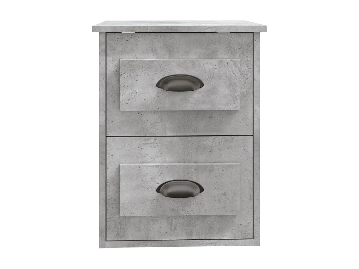 Table de chevet murale gris béton 41,5x36x53