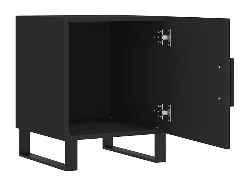 Tables de chevet 2 pcs noir 40x40x50 bois d’ingénierie