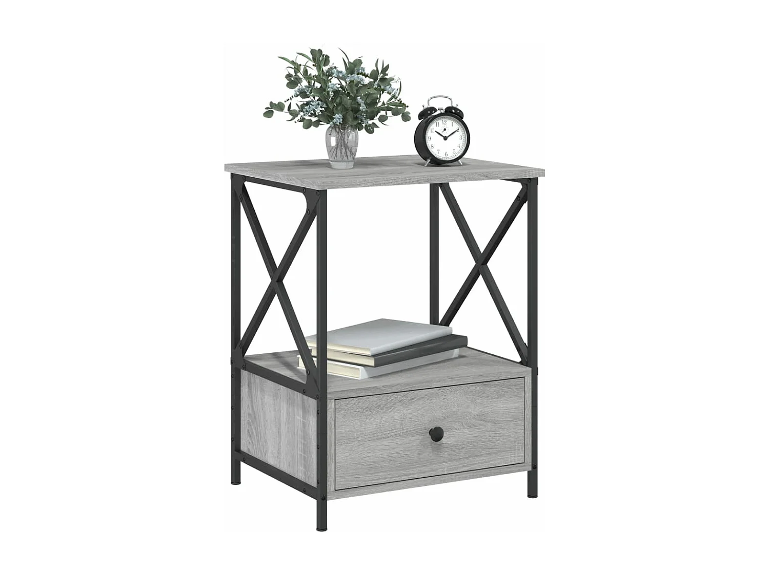 Tables de chevet 2 pcs sonoma gris 50x41x65 bois ingénierie