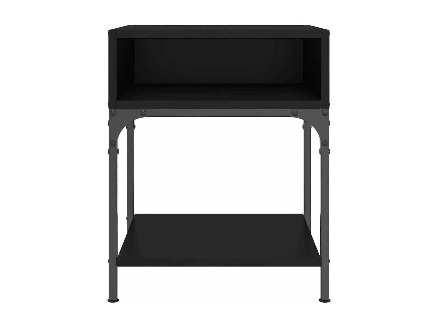 Tables de chevet 2 pcs noir 40x41x50 bois d’ingénierie