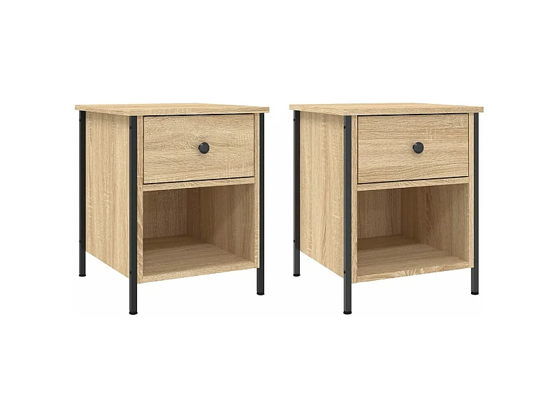 Tables de chevet 2 pcs chêne sonoma 40x42x50 bois ingénierie