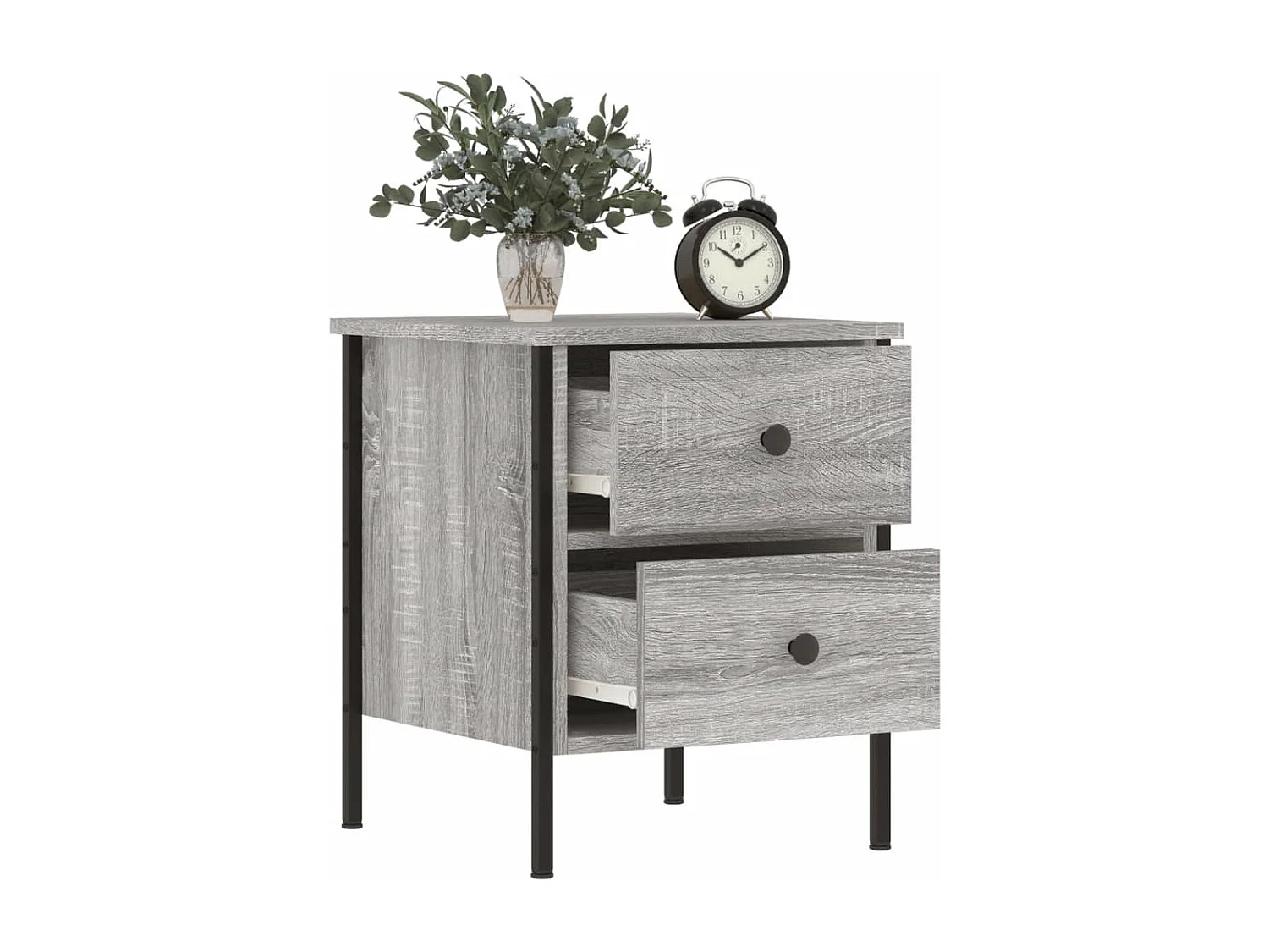 Tables de chevet 2 pcs sonoma gris 40x42x50 bois d'ingénierie