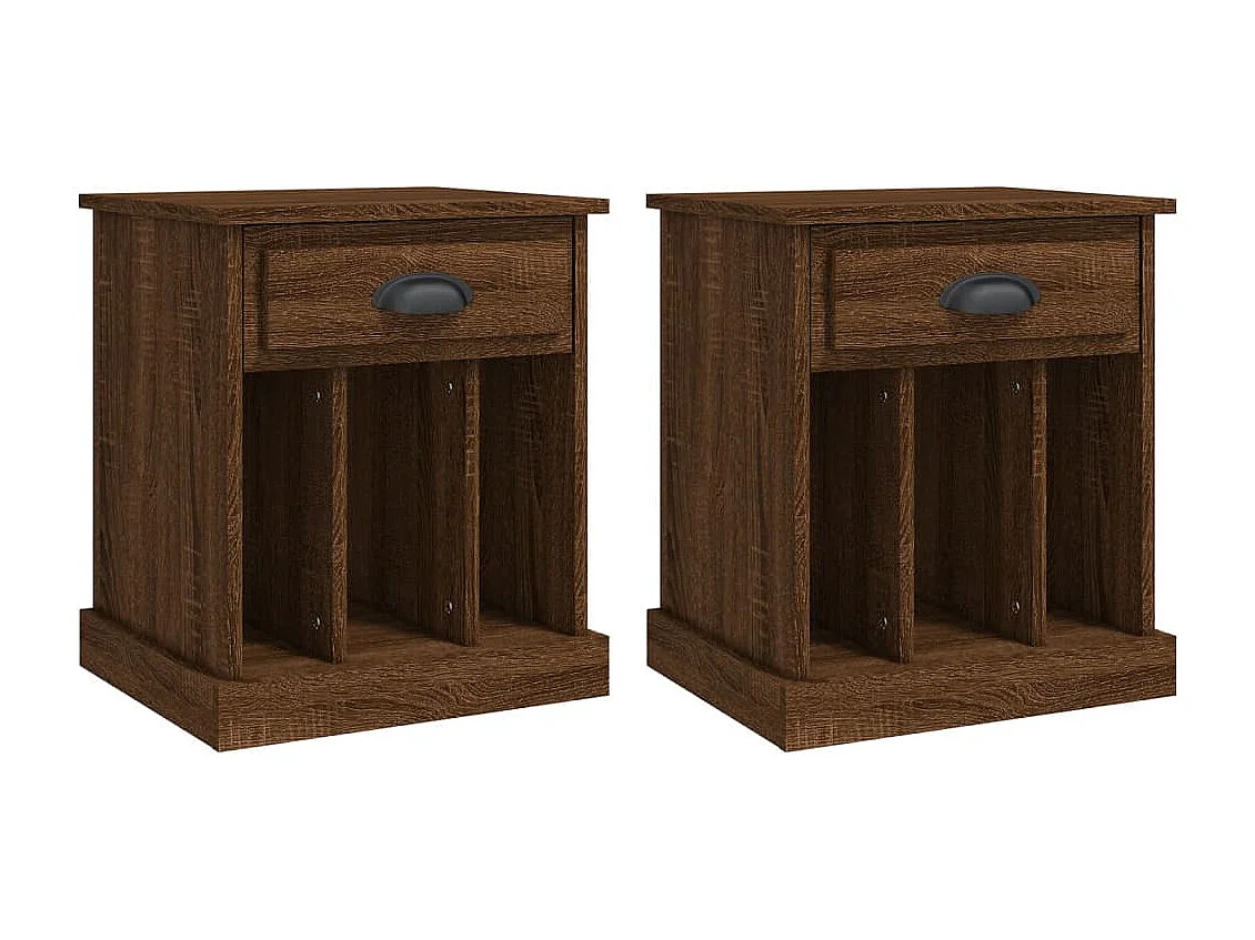 Tables de chevet 2 pcs chêne marron 43x36x50