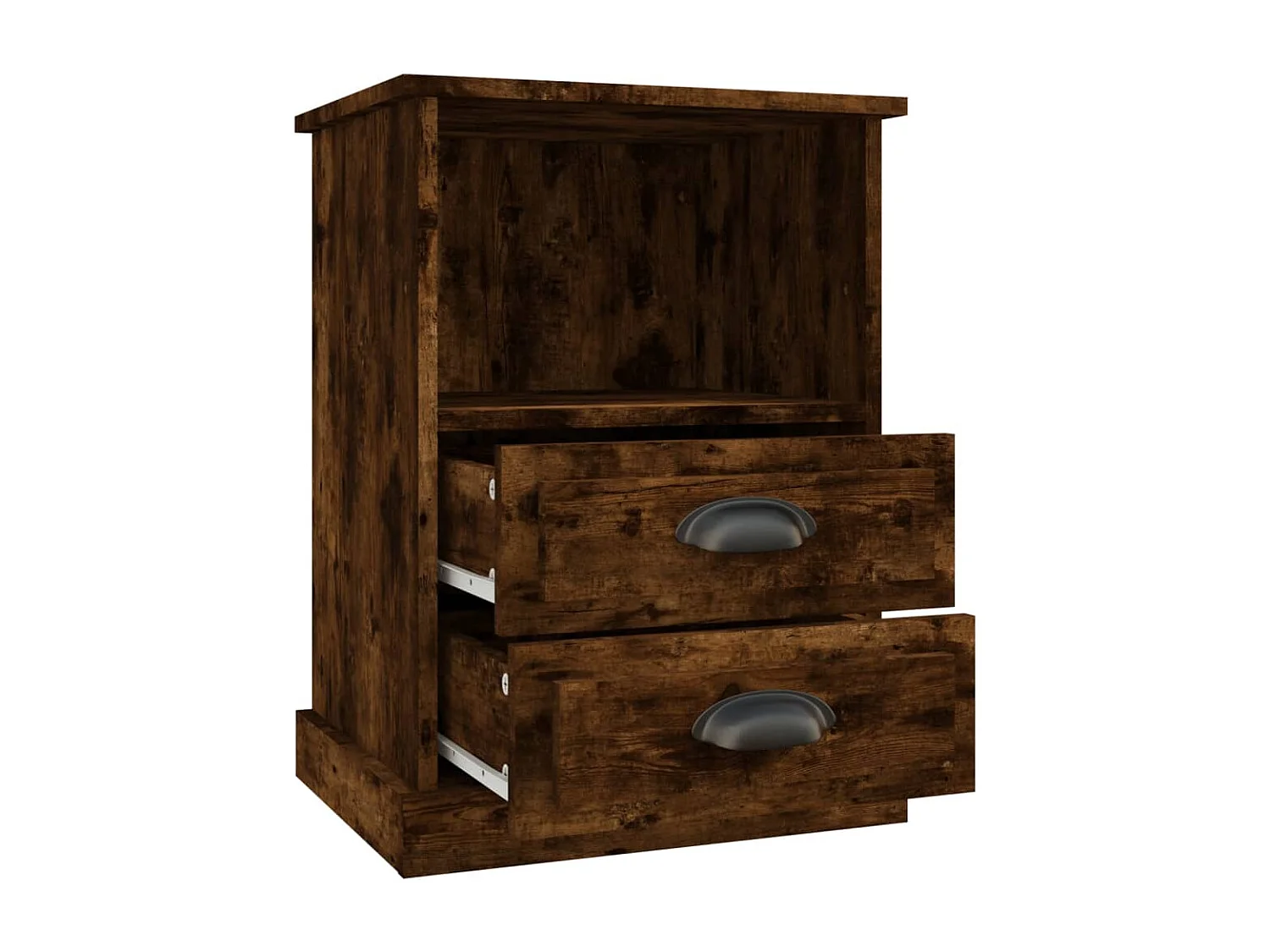 Table de chevet chêne fumé 43x36x60