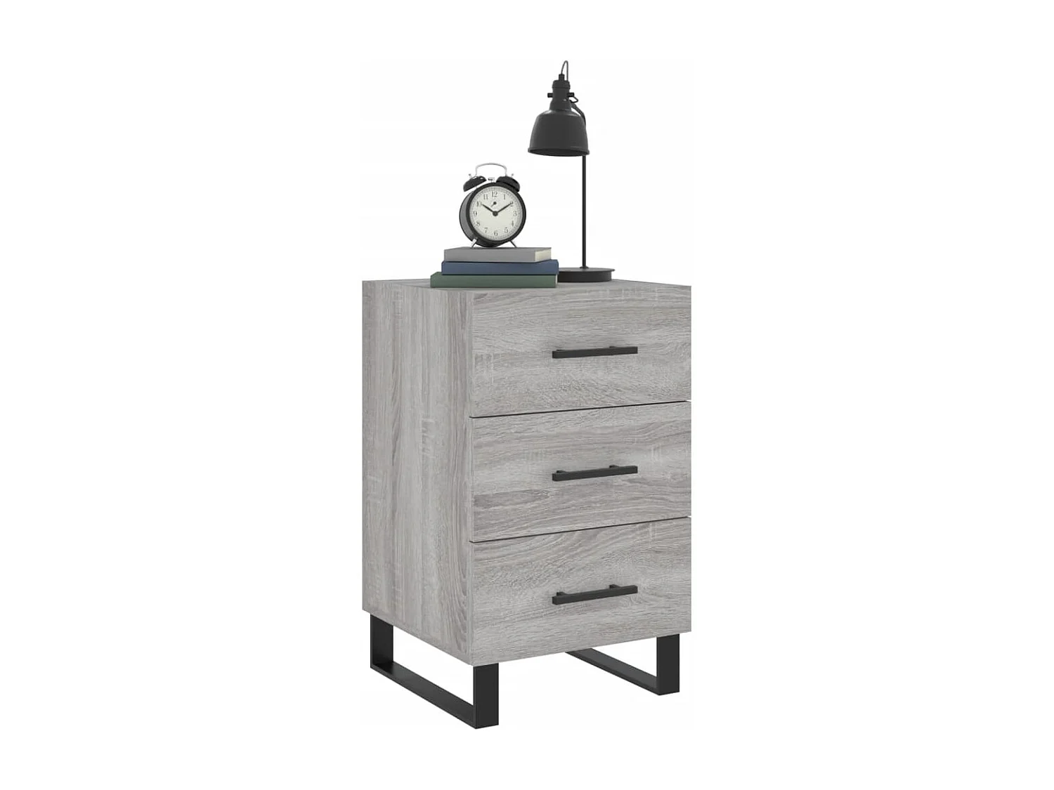 Table de chevet sonoma gris 40x40x66 bois d'ingénierie