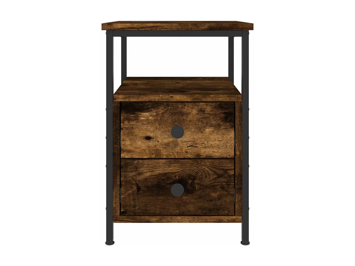 Tables de chevet 2 pcs chêne fumé 34x35,5x50 bois ingénierie