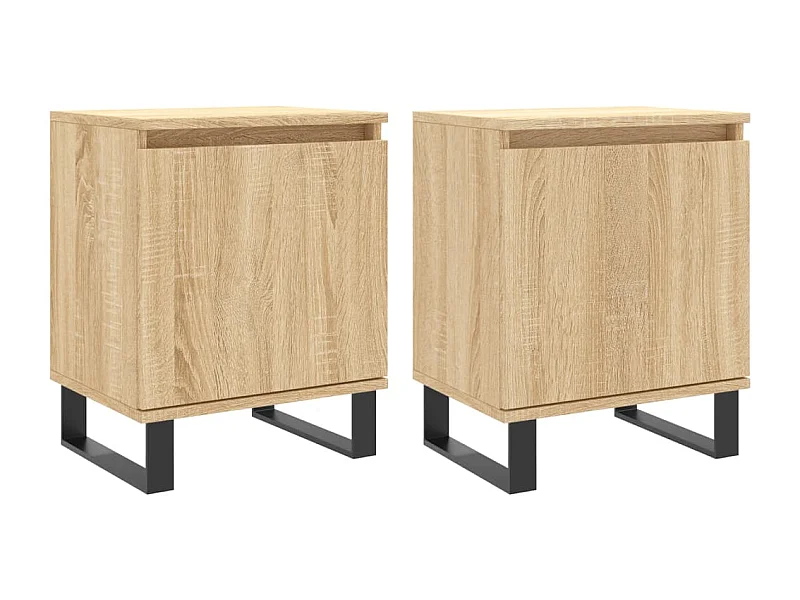 Tables de chevet 2pcs chêne sonoma 40x30x50 bois d'ingénierie