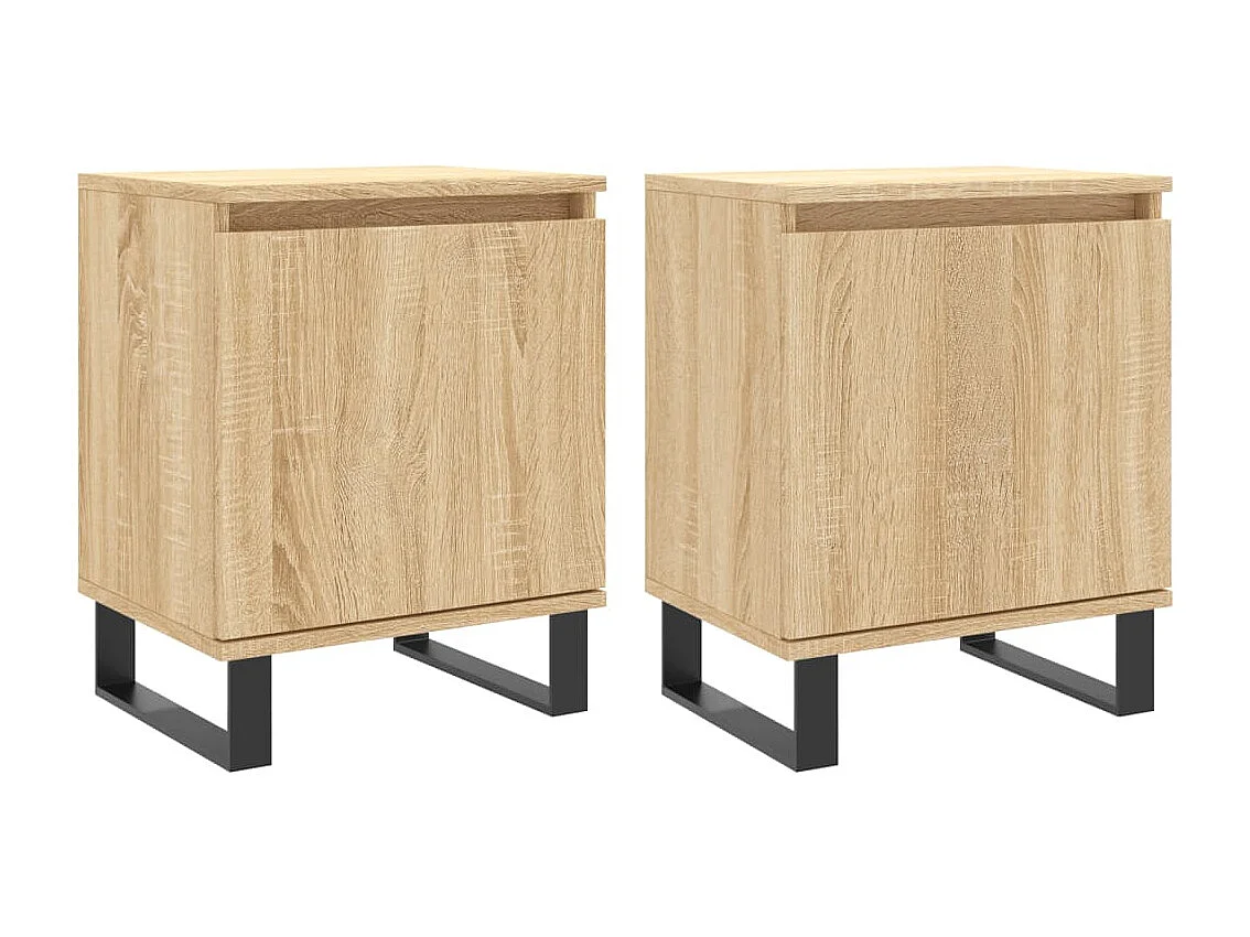 Tables de chevet 2pcs chêne sonoma 40x30x50 bois d'ingénierie