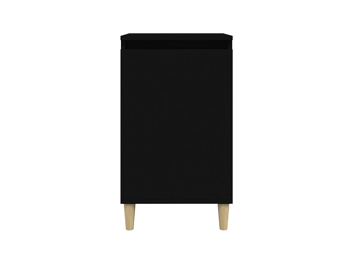 Tables de chevet 2 pcs noir 40x35x70 bois d'ingénierie