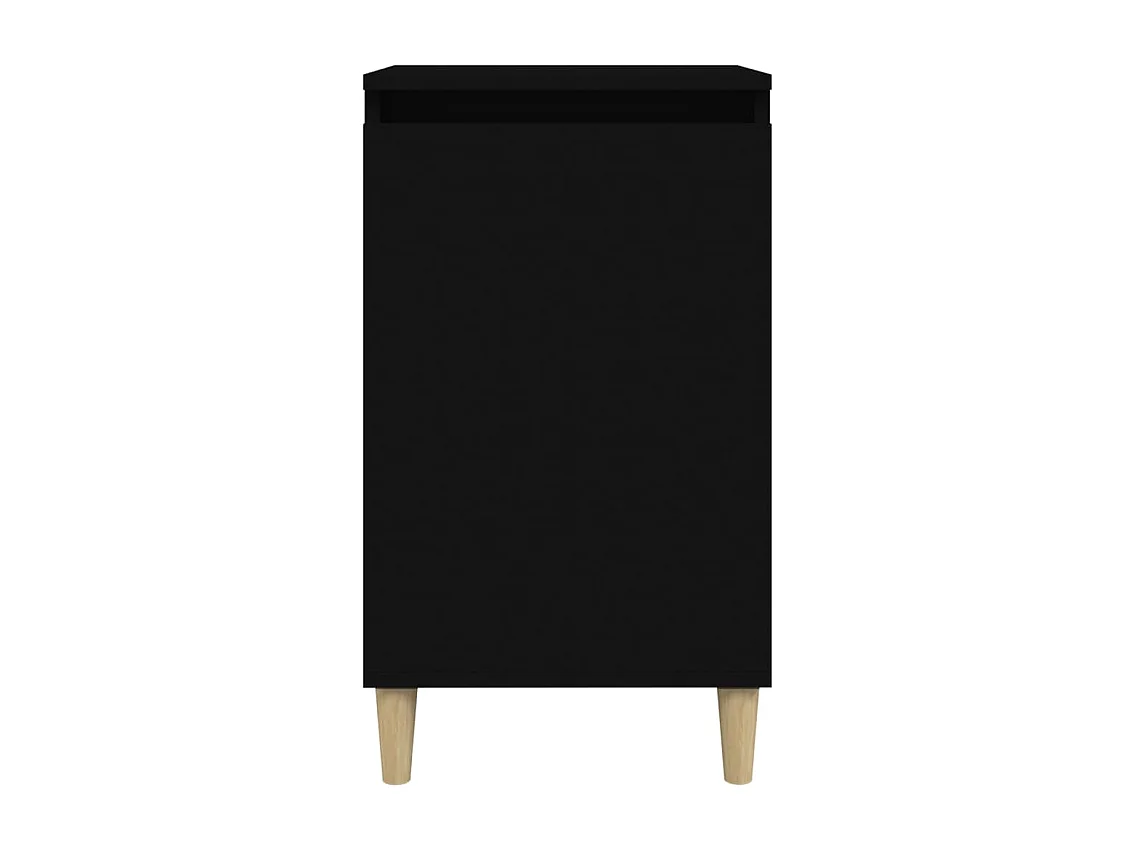 Tables de chevet 2 pcs noir 40x35x70 bois d'ingénierie