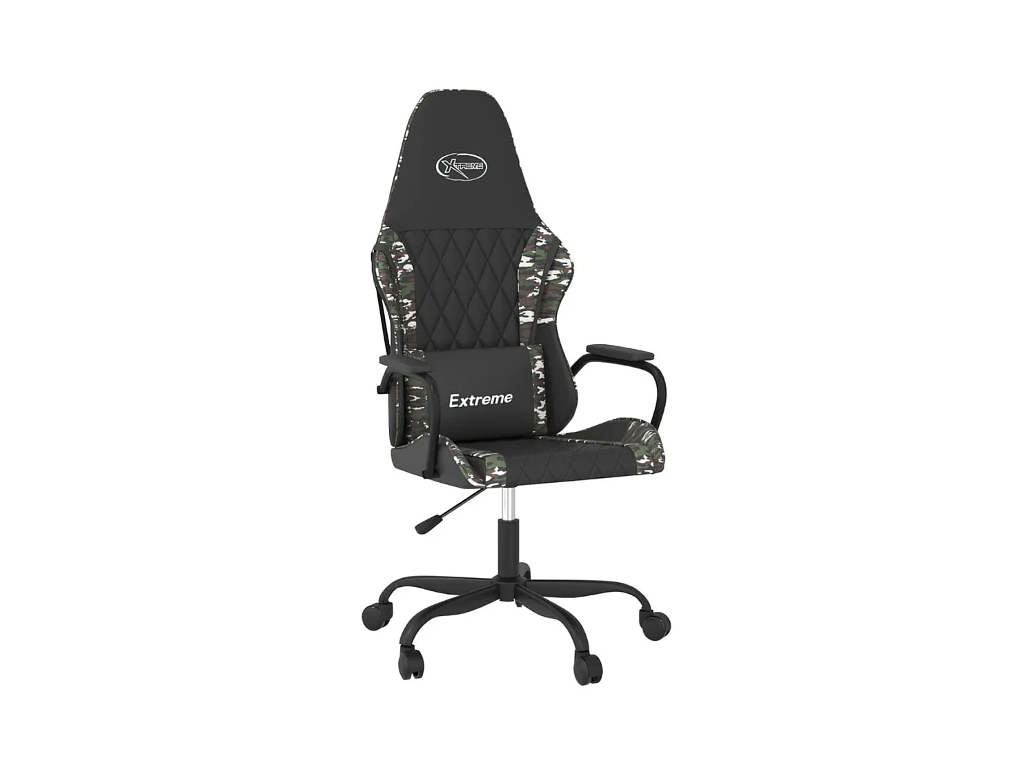 Massage gamestoel kunstleer zwart en camouflage