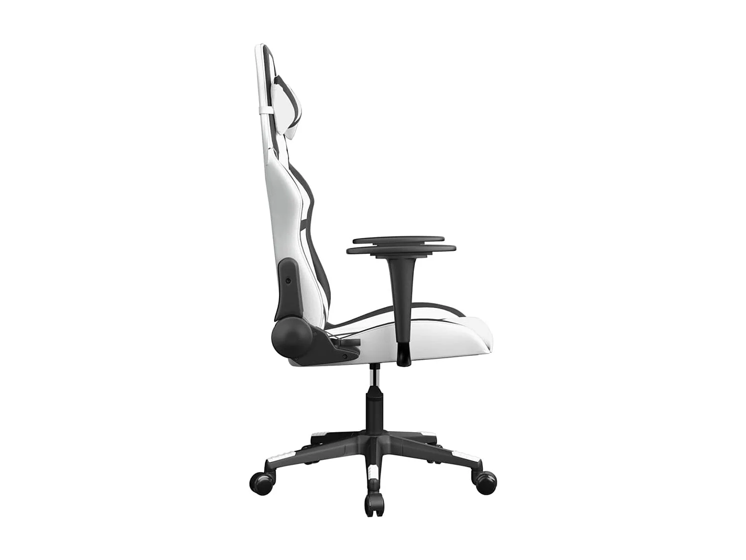 Chaise de jeu Blanc et noir Similicuir