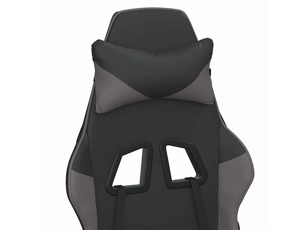 Gamestoel kunstleer zwart en grijs