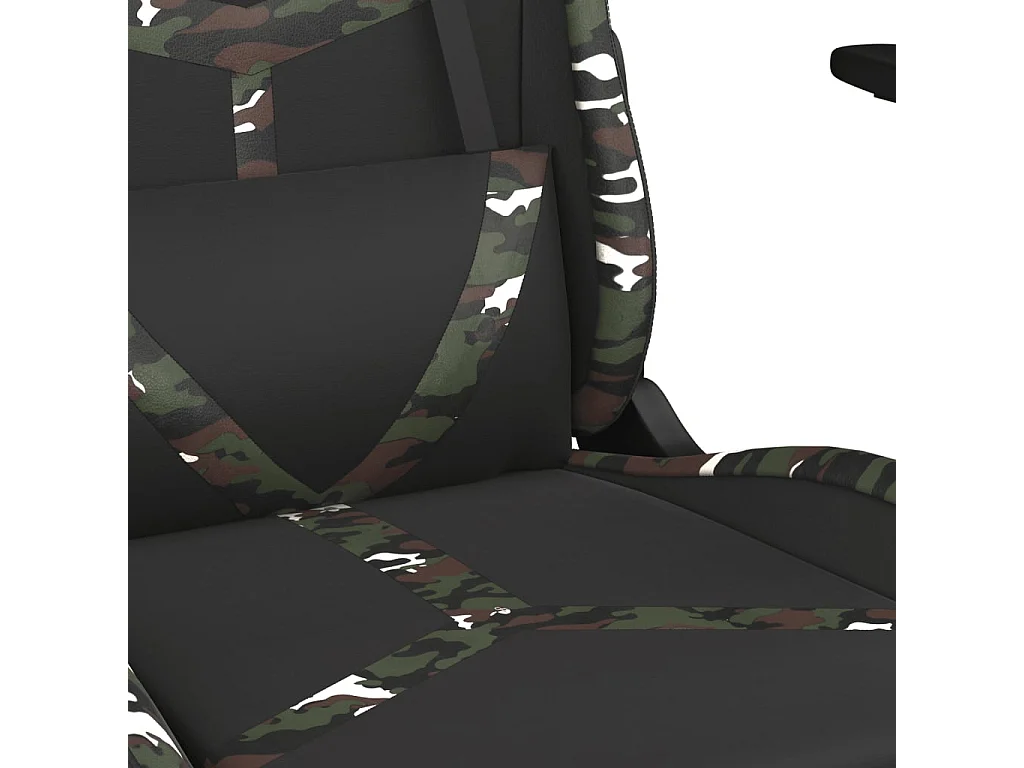 Chaise de jeu de massage Noir et camouflage Similicuir
