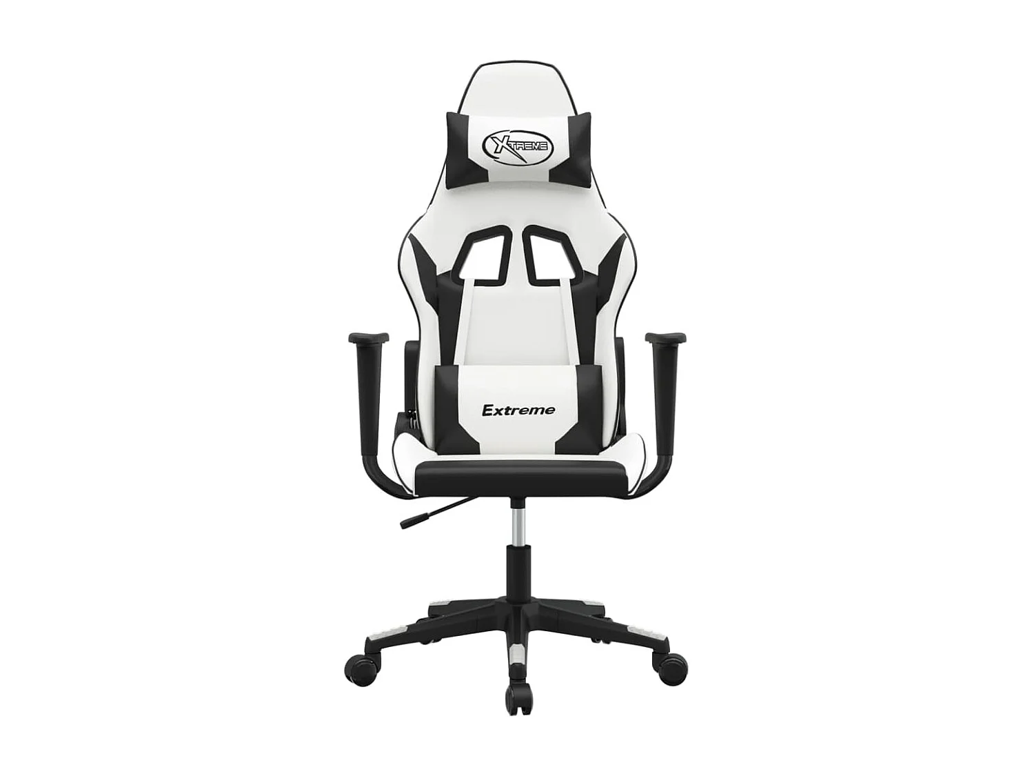 Chaise de jeu Blanc et noir Similicuir