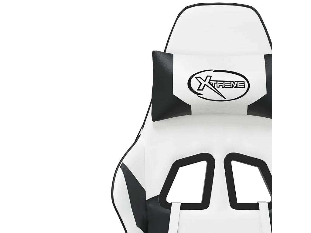 Chaise de jeu Blanc et noir Similicuir