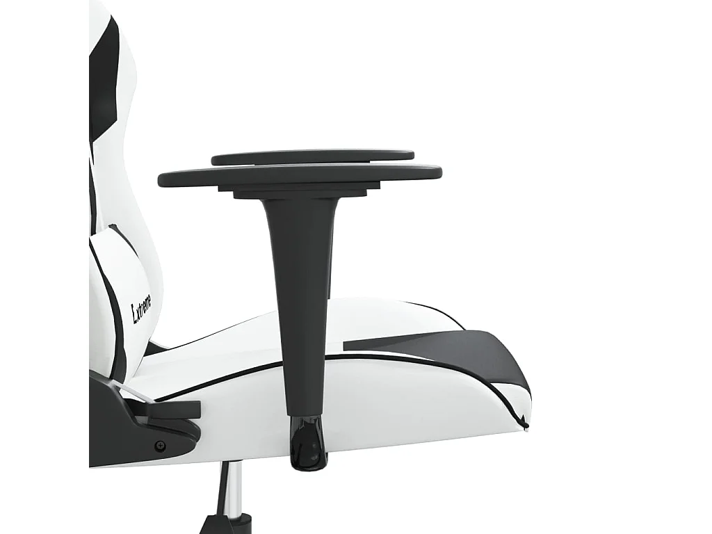 Chaise de jeu Blanc et noir Similicuir