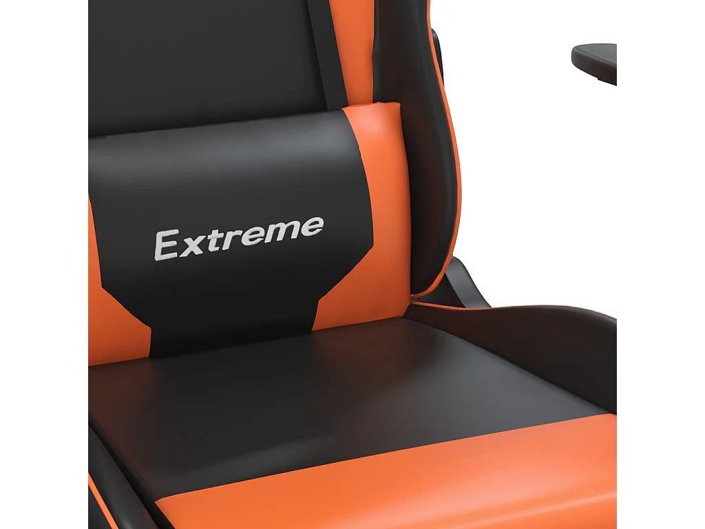 Chaise de jeu Noir et orange Similicuir