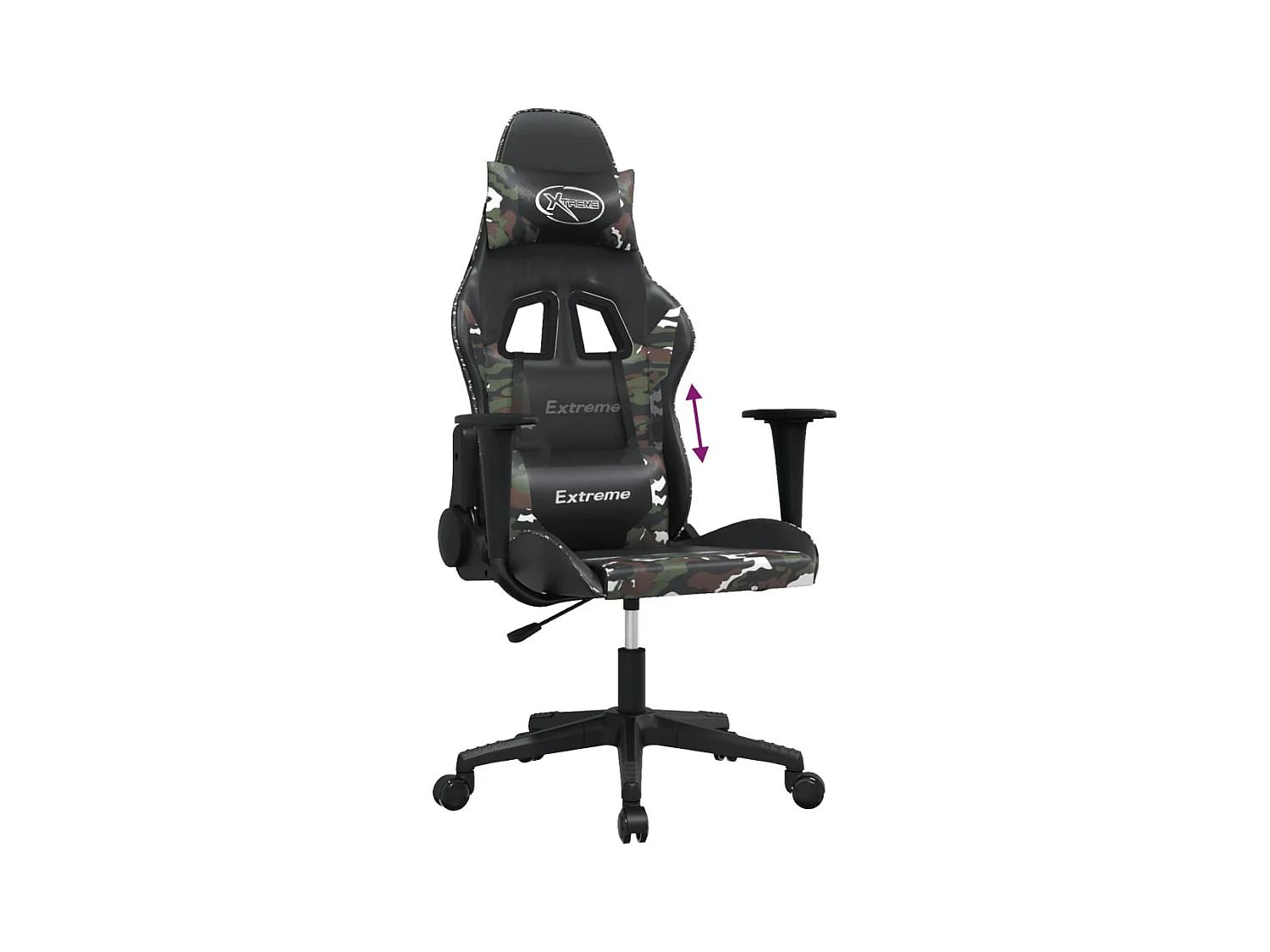 Chaise de jeu de massage Noir et camouflage Similicuir