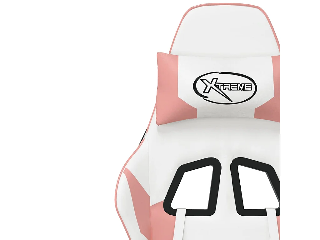 Chaise de jeu de massage Blanc et rose Similicuir