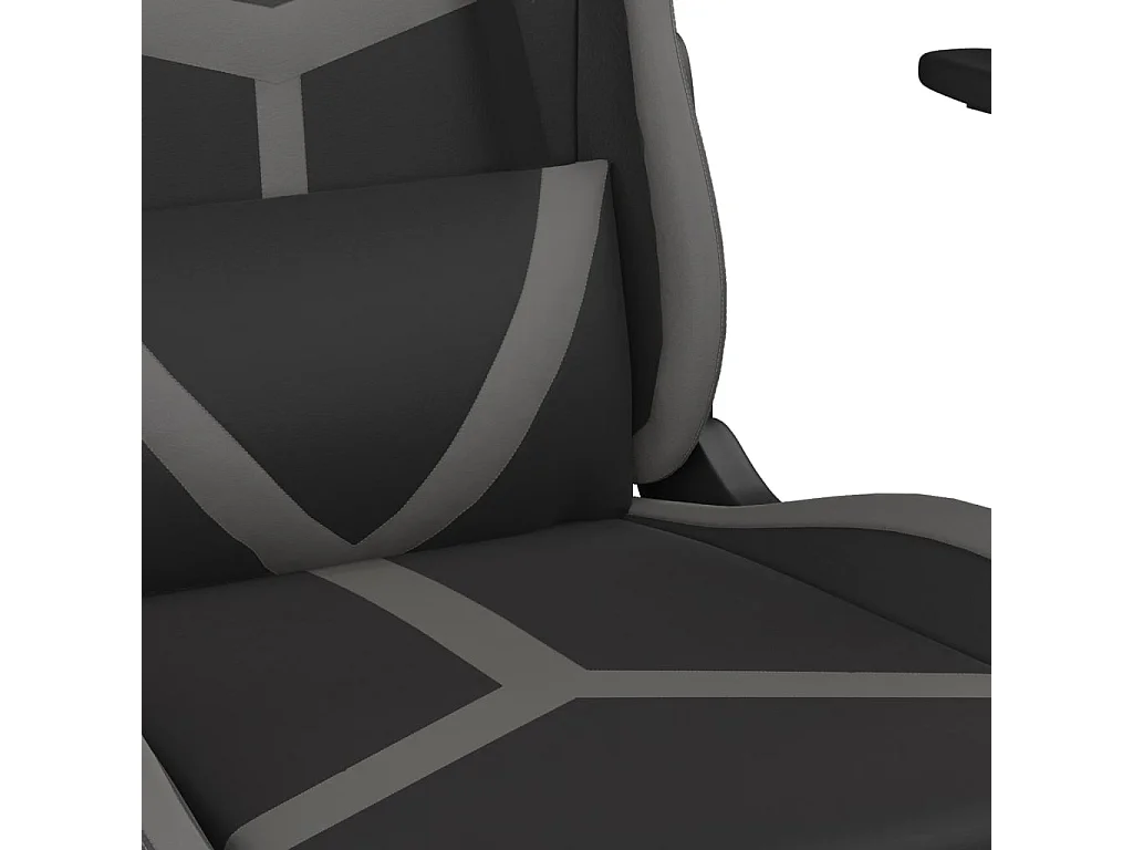 Chaise de jeu de massage Noir et gris Similicuir