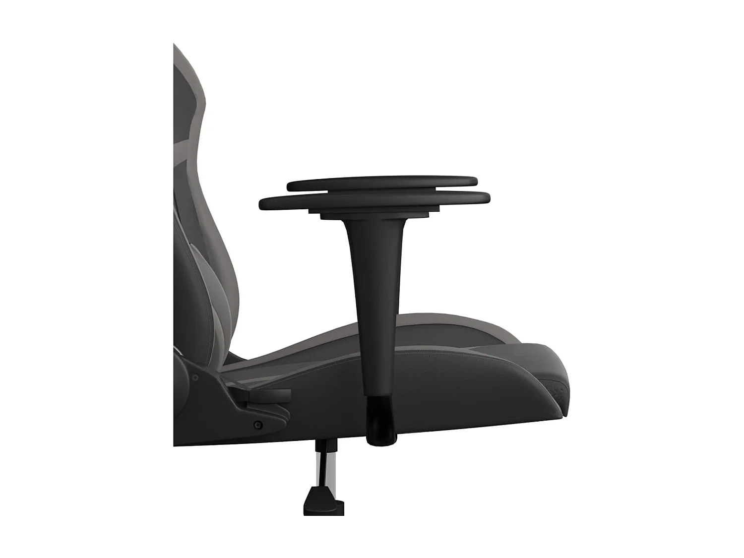 Chaise de jeu de massage Noir et gris Similicuir