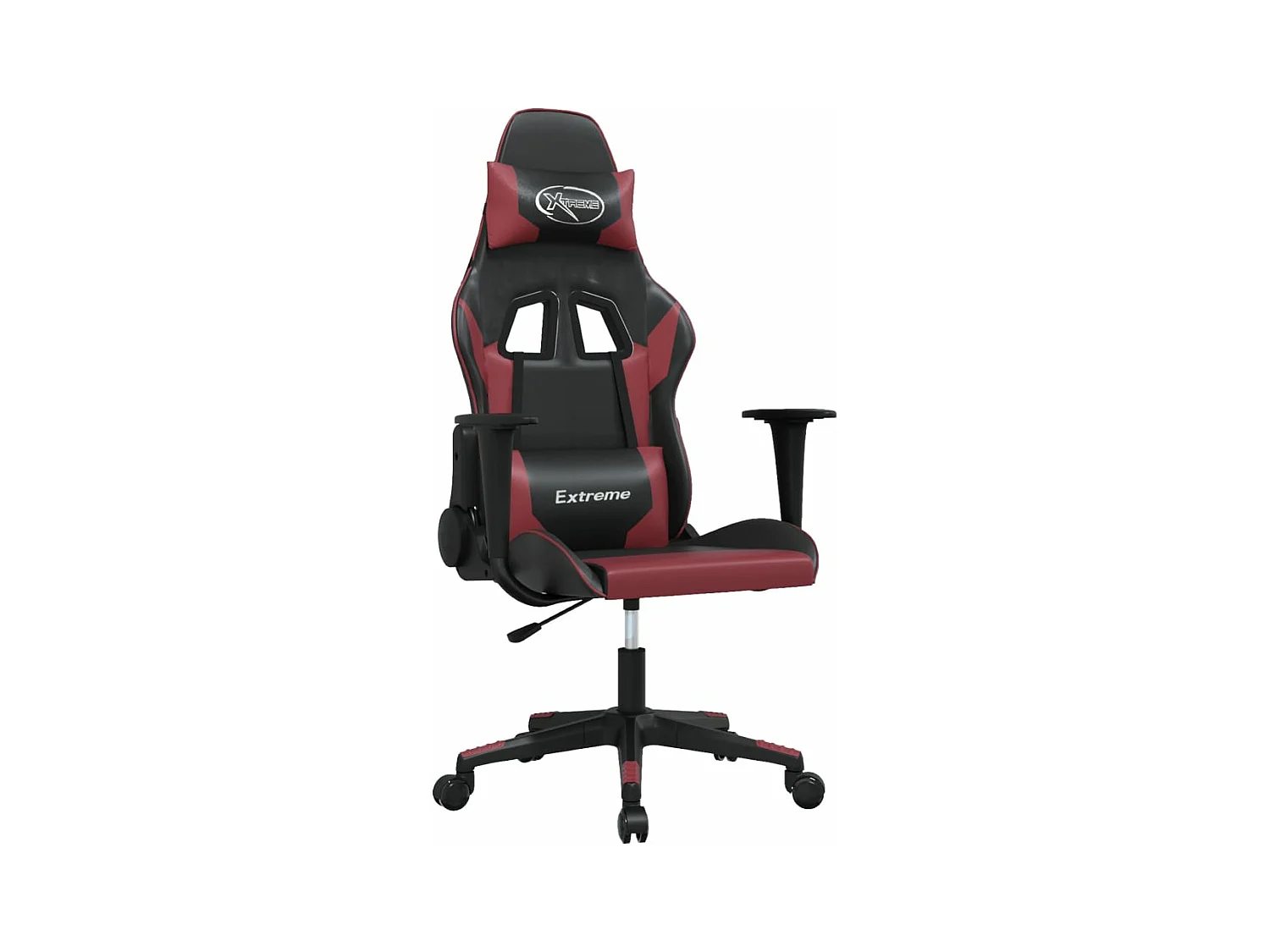 Chaise de jeu Noir et rouge bordeaux Similicuir