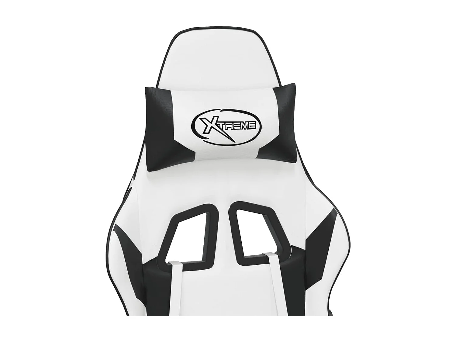 Chaise de jeu de massage Blanc et noir Similicuir