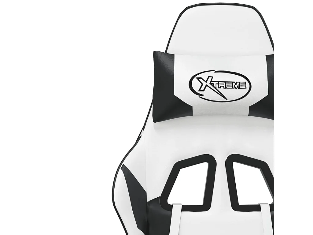 Chaise de jeu de massage Blanc et noir Similicuir